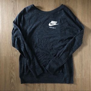 Nike Dark Heather Grey Long Sleeve Top